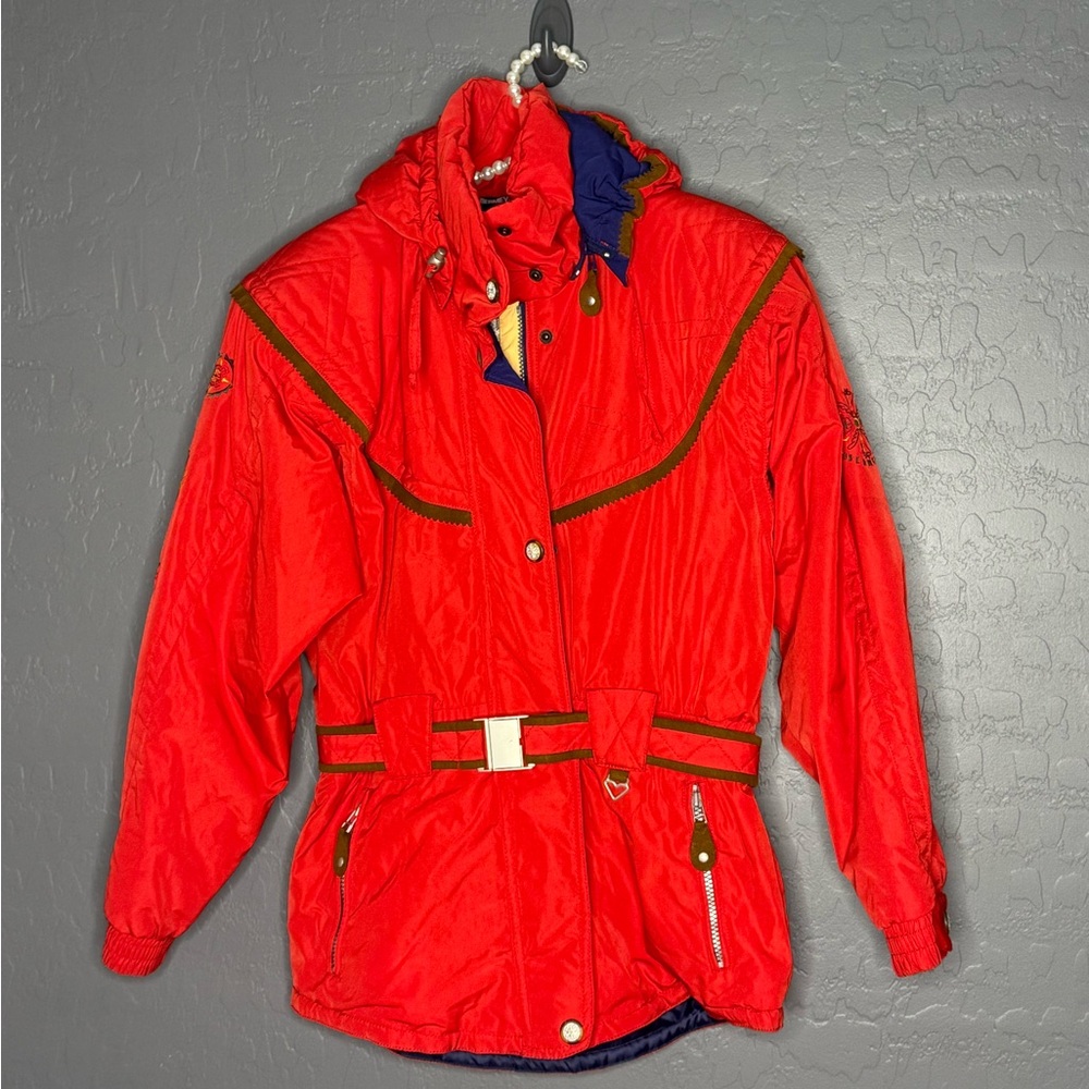 Obermeyer Red Belted Ski Jacket